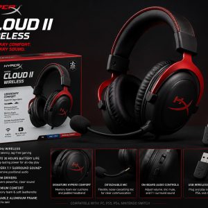 Headset Gaming HyperX Cloud II Wireless