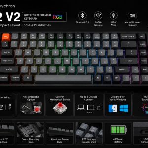 Keyboard Mechanical Keychron K2 V2 Wireless RGB