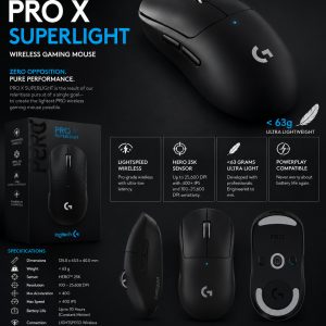 Mouse Gaming Wireless Logitech G Pro X Superlight